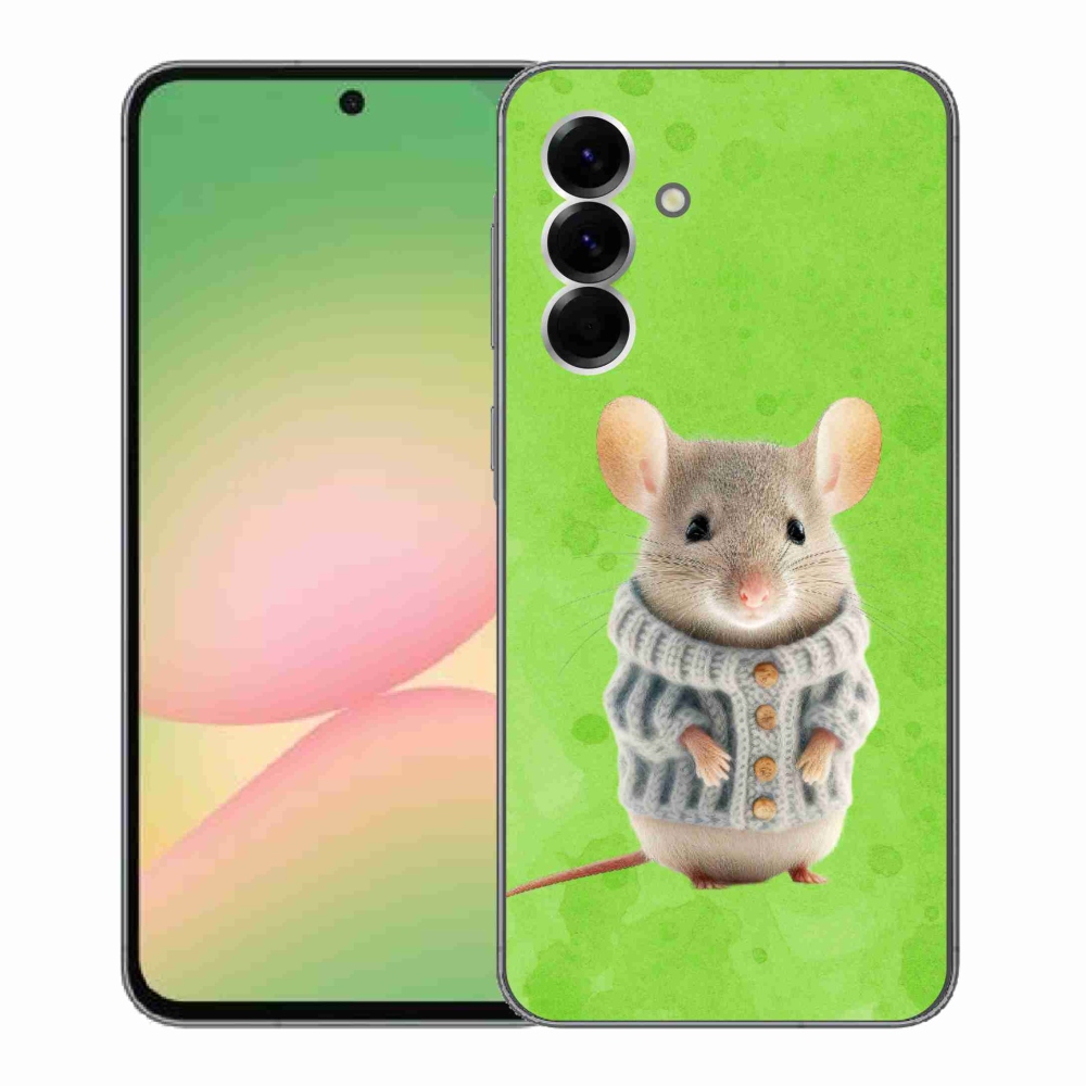 Zselés borítás mmCase Samsung Galaxy A56 5G - egér pulóverben