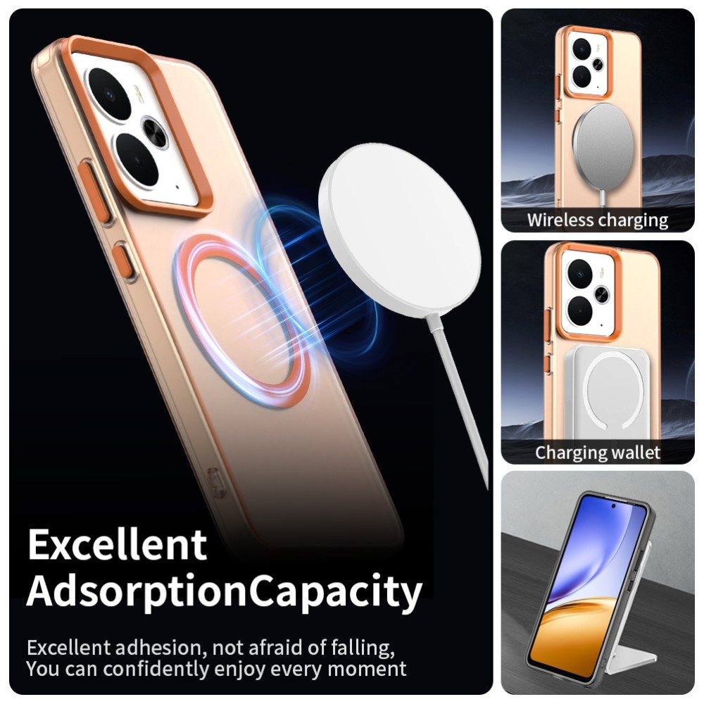 Candy zselés tok MagSafe-val a Realme 14 5G számára - narancssárga