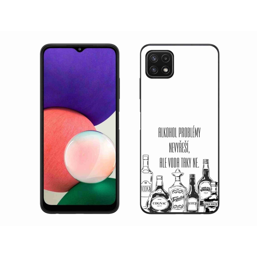 Gél borító mmCase Samsung Galaxy A22 5G - vicces szöveg fehér háttérrel
