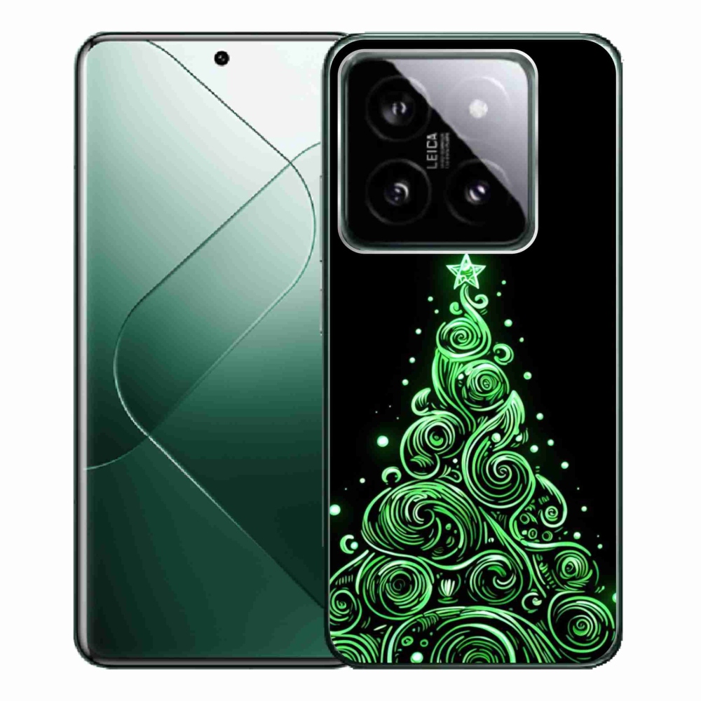 Gél borítás mmCase a Xiaomi 14 Pro-hoz - neon karácsonyfa 3