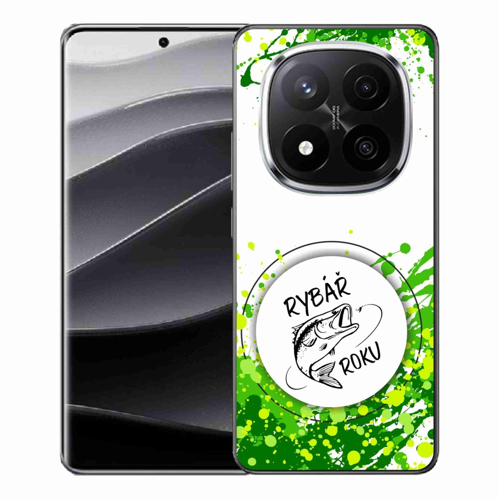 Gél borító mmCase a Xiaomi Redmi Note 14 Pro+ 5G számára - az év halászának fehér háttere