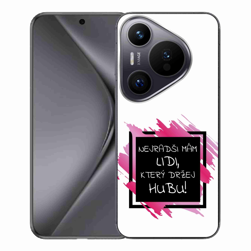 Gél borító mmCase a Huawei Pura 70 Pro készülékhez - vicces szöveg 7 fekete és fehér háttérrel