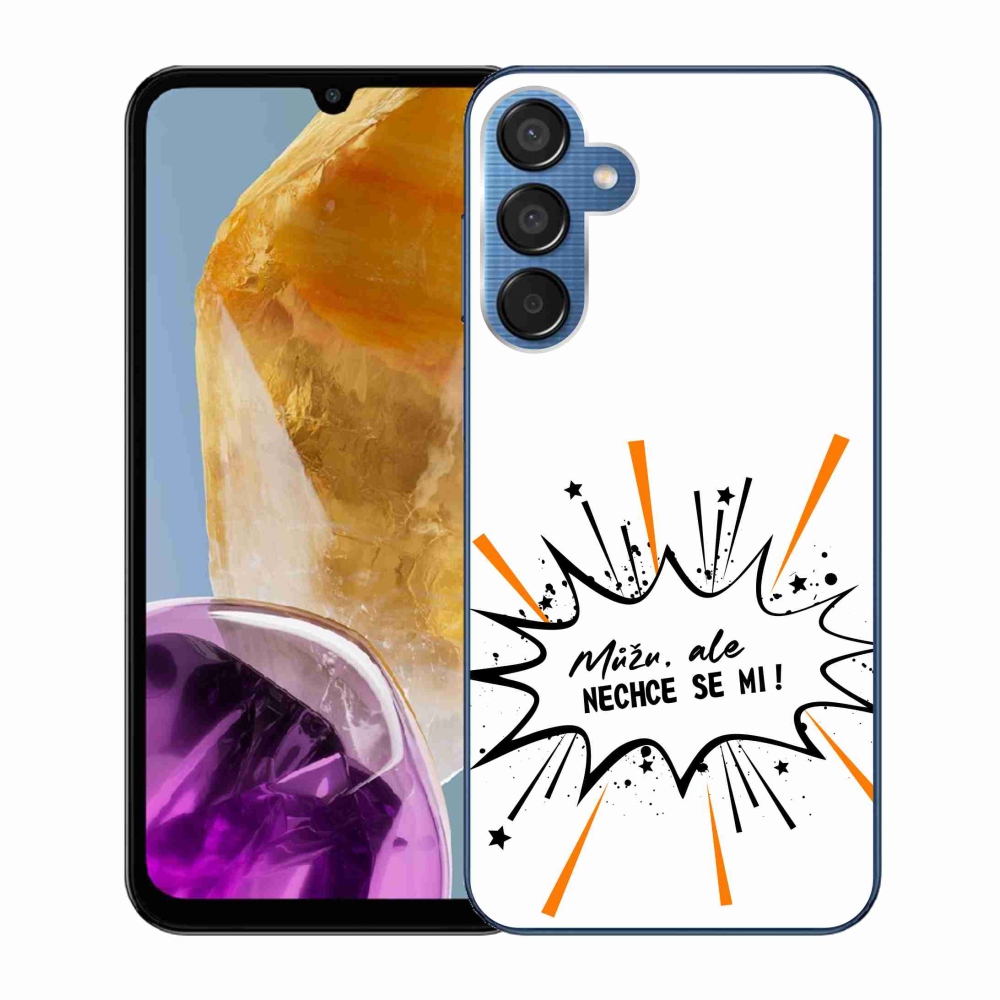 Gél borító mmCase Samsung Galaxy M15 5G - vicces szöveg 11 fehér háttér