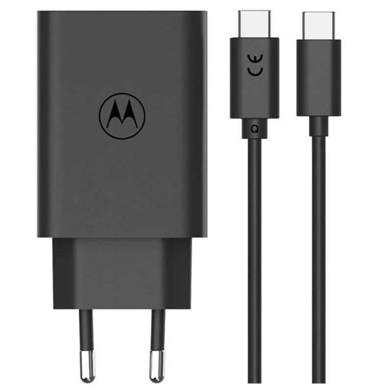 Motorola TurboPower 68W GaN hálózati töltő + USB-C kábel 6,5A Fekete