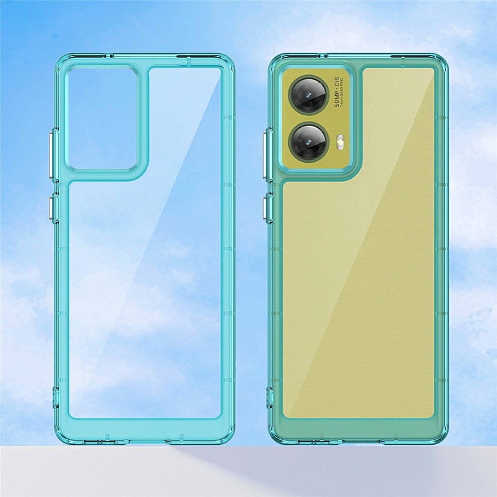 Zselés tok kemény hátlappal Motorola Moto G85 5G - világoskék