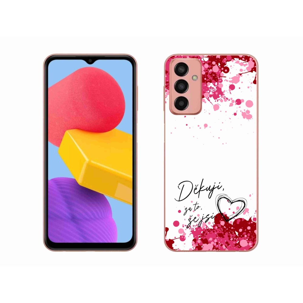 Gél borítás mmCase Samsung Galaxy M13 készülékhez - text in love 2 fehér háttér