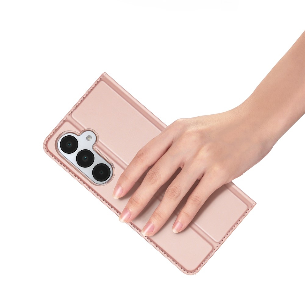 DUX könyvtáska Samsung Galaxy A17 4G/5G - rózsaarany