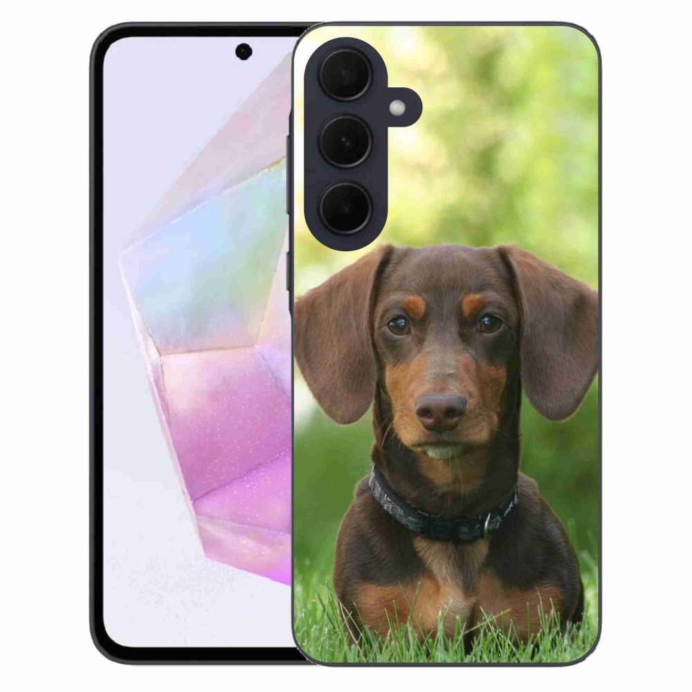 Gél tok mmCase a Samsung Galaxy A35 5G készülékhez - barna tacskó