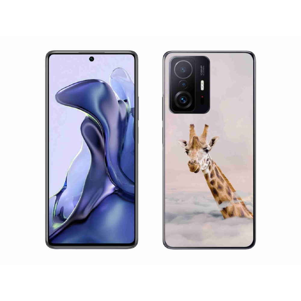 Gél borító mmCase a Xiaomi 11T-hez - zsiráf a felhőkben