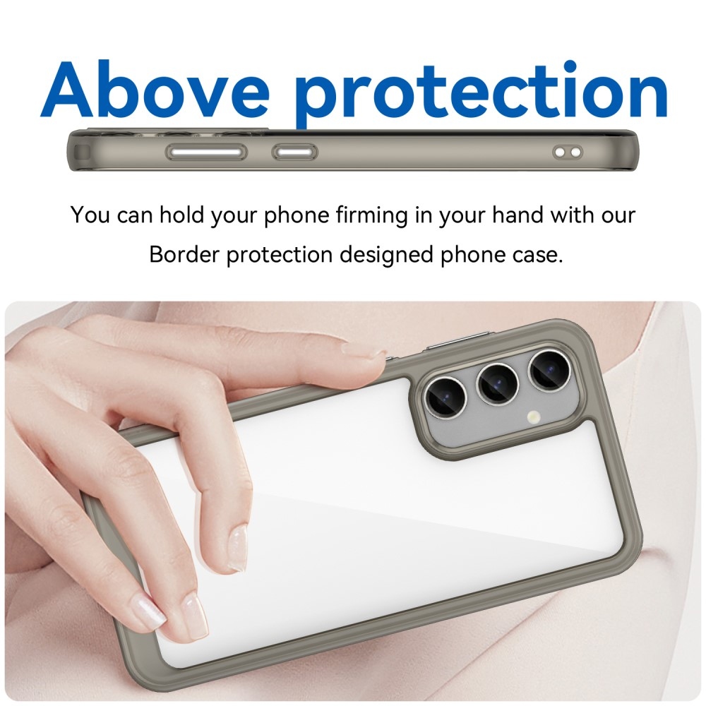 Zselés tok kemény hátlappal Samsung Galaxy S23 FE készülékhez - szürke