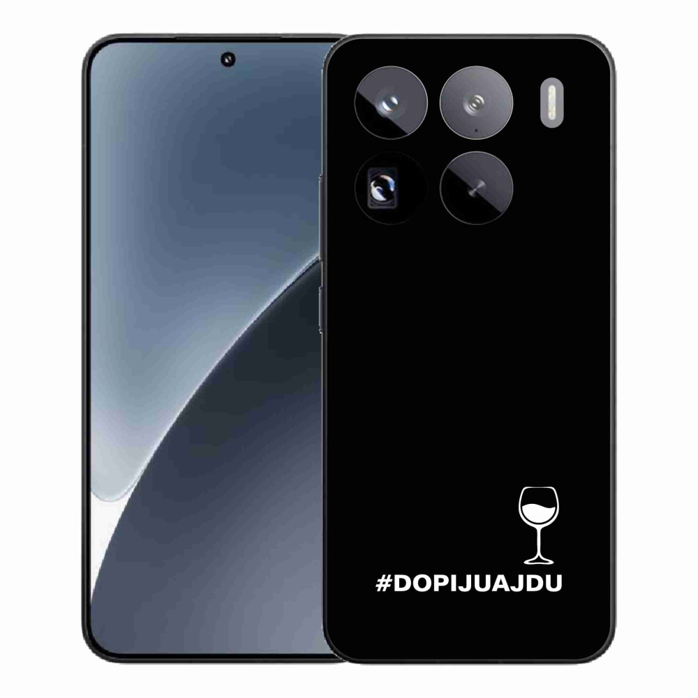 Gél borítás mmCase a Xiaomi 15 Pro-hoz - bor motívum fekete háttérrel