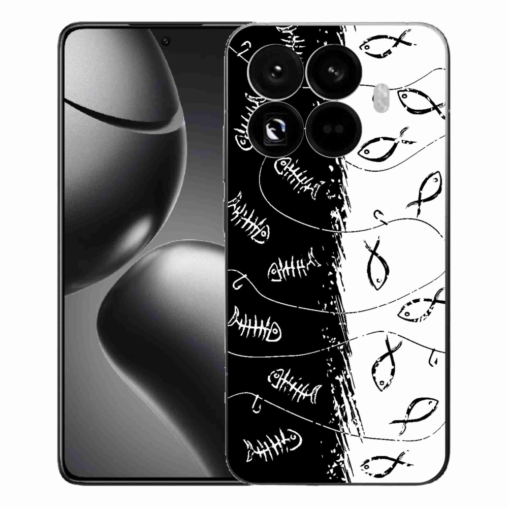 Gél borítás mmCase a Xiaomi 15T Pro számára - csontvázak és halak