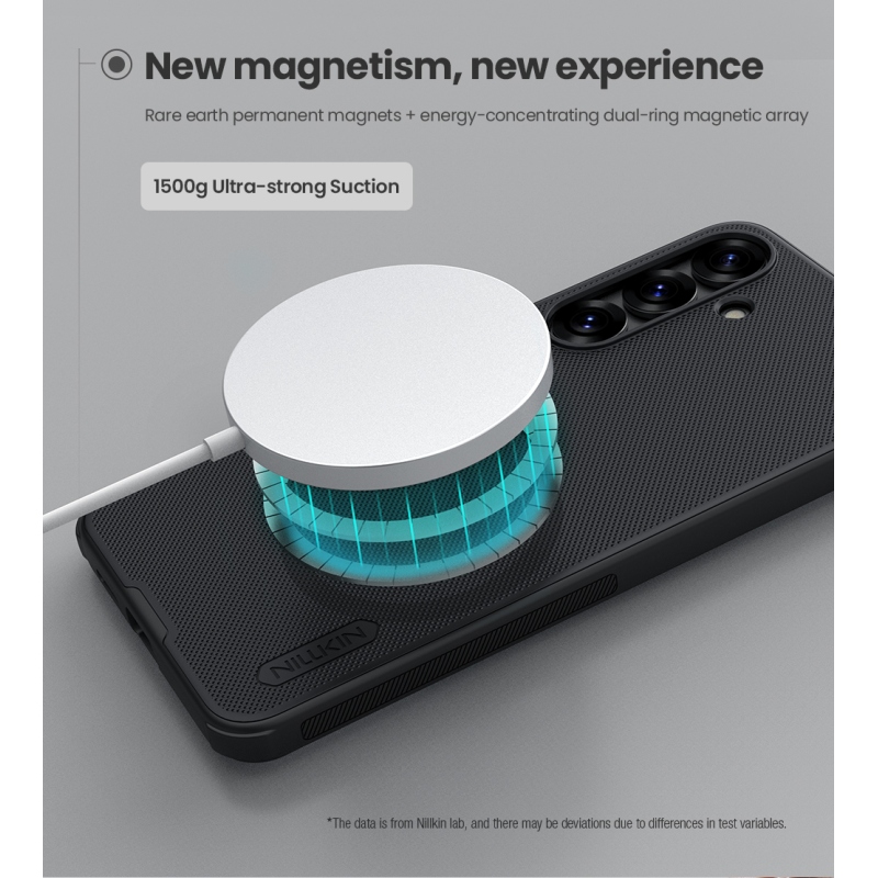 Nillkin Super Frosted PRO mágneses hátlap a Samsung Galaxy S25+ készülékhez Fekete