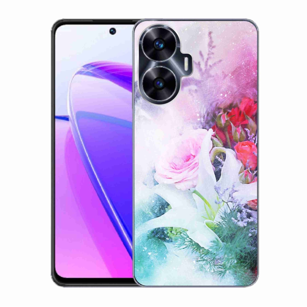 Gél borító mmCase a Realme C55 készülékhez - virágok 4