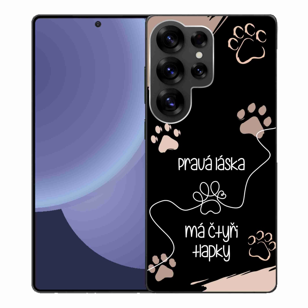 Gél borítás mmCase Samsung Galaxy S25 Ultra készülékhez - kutyamotívum 1 fekete háttér