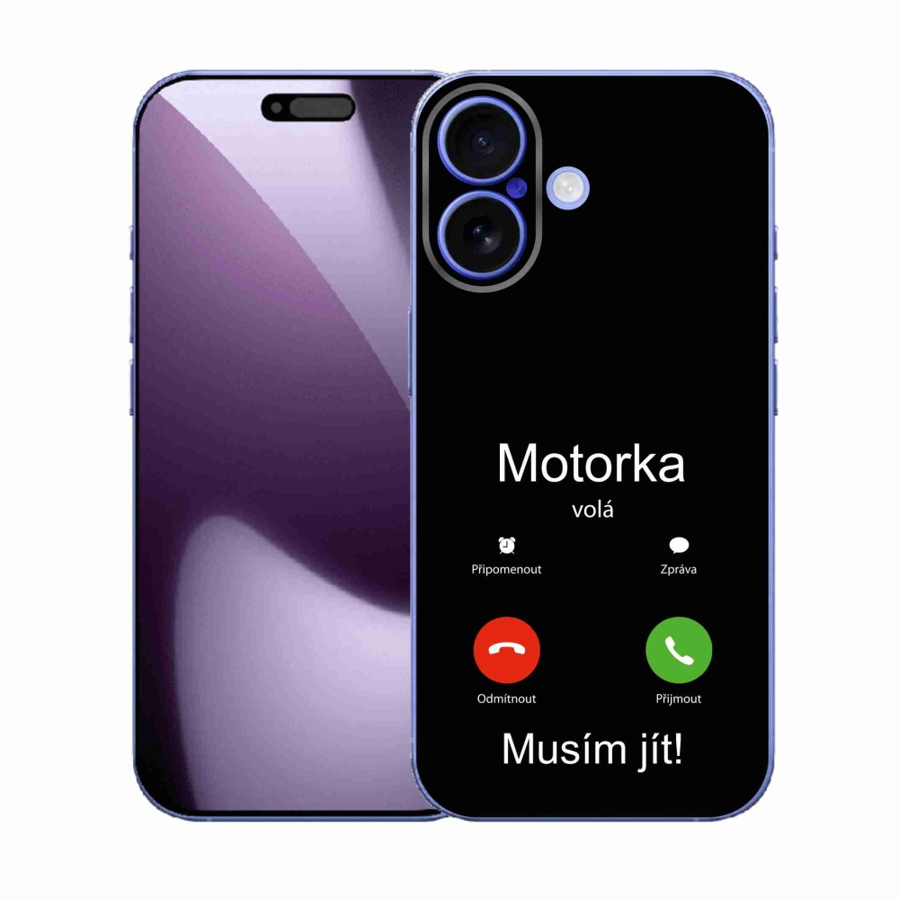 Gél borítás mmCase iPhone 17 készülékhez - motoros hívások fekete háttérrel