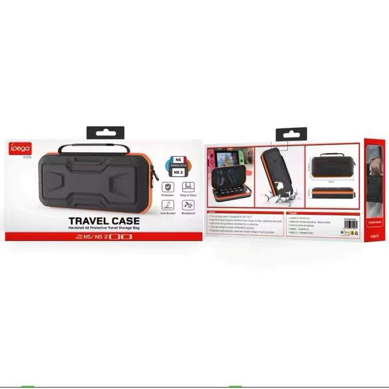 iPega SW2004A Kemény utazótáska Nintendo Switch 2 készülékhez Fekete