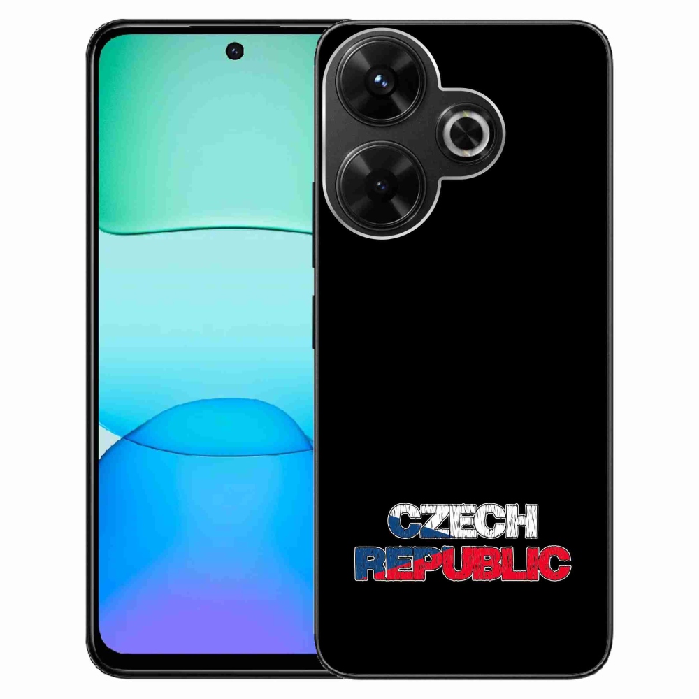 Gél borítás mmCase a Xiaomi Redmi 13 4G/Poco M6 4G - Csehország fekete háttérhez