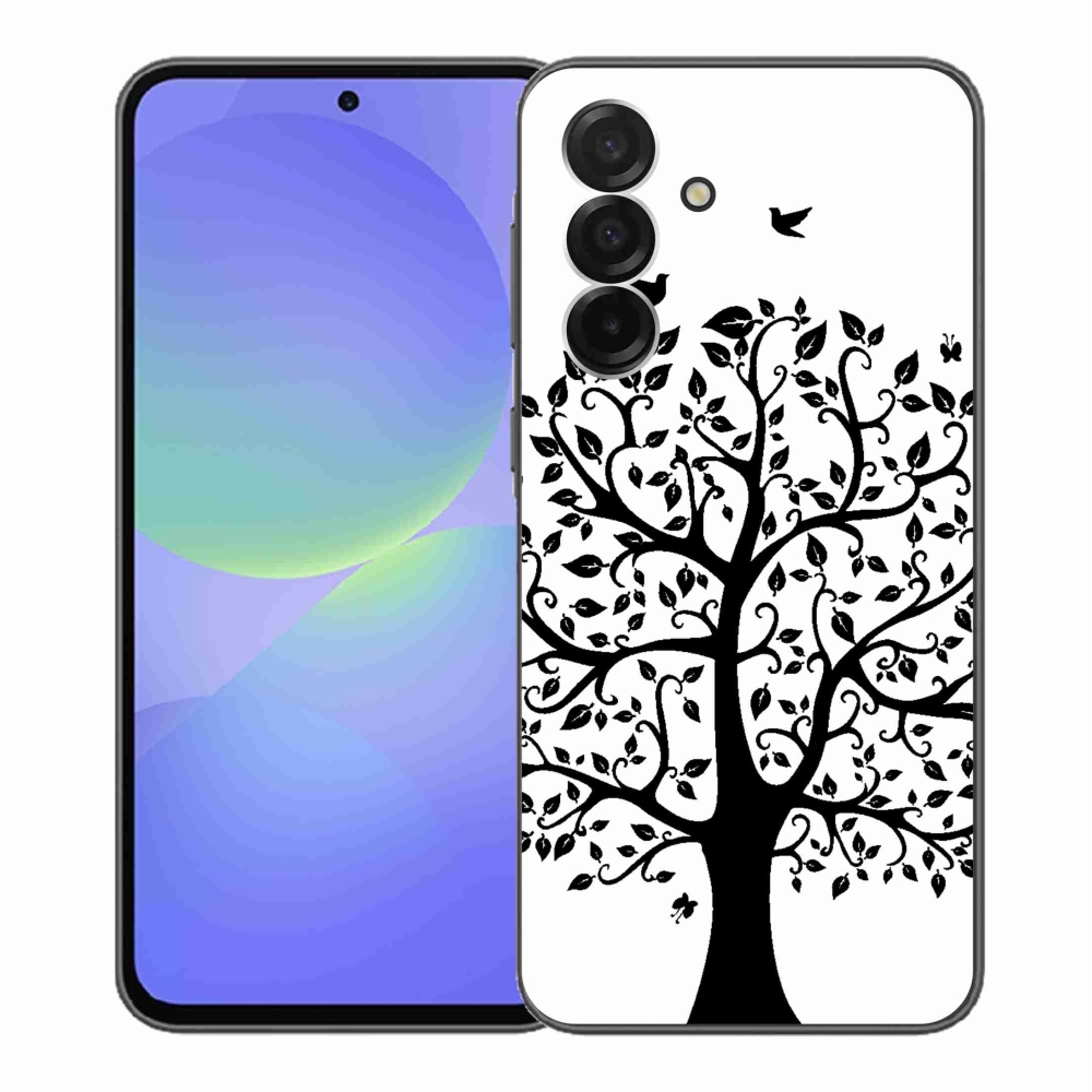 Zselés borítás mmCase Samsung Galaxy A36 5G - fekete-fehér fa