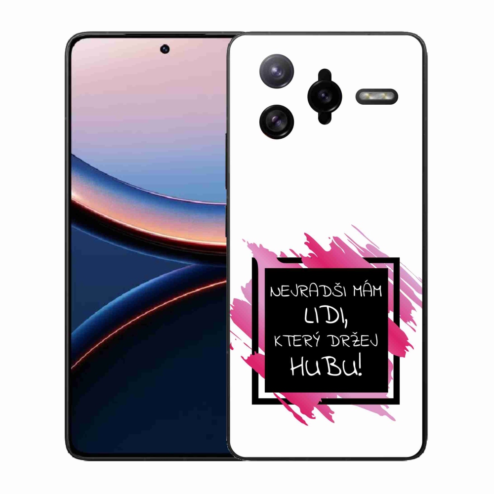 Gél borító mmCase a Xiaomi Poco F7 Ultra számára - vicces szöveg 7 fekete és fehér háttérrel