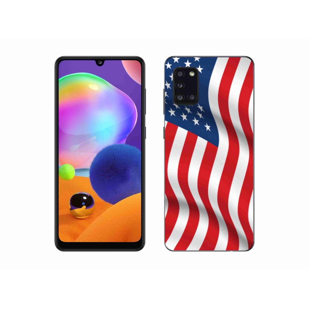 Gél védőhuzat mmCase mobiltelefonhoz Samsung Galaxy A31 - amerikai zászló