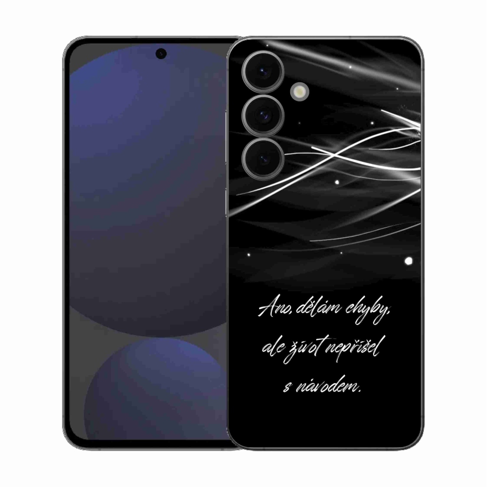 Zselés borítás mmCase Samsung Galaxy S25 FE - idézem fekete háttér