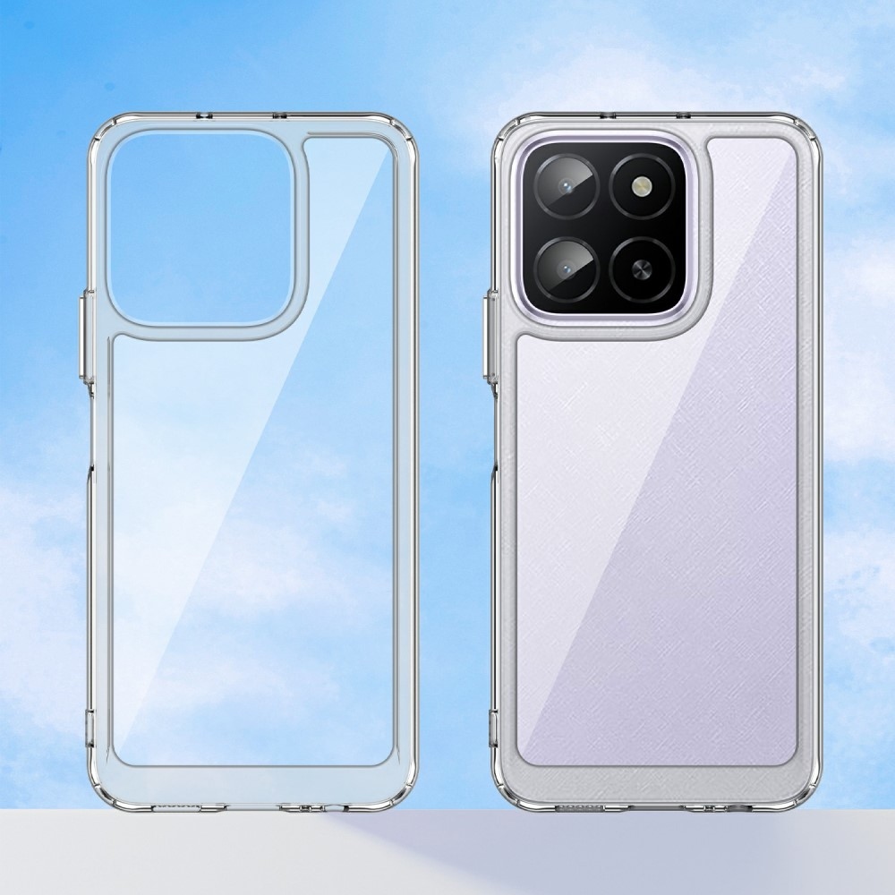 Gél tok fix hátlappal Honor X6b készülékhez - átlátszó