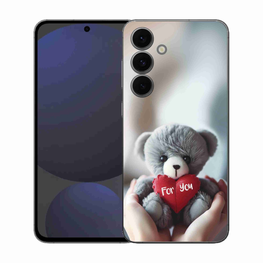 Gél borítás mmCase Samsung Galaxy S25 FE készülékhez - mackó a szerelmesek számára