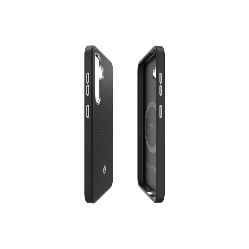 GP-FPS931PGA Samsung by Spigen Enzo Aramid mágneses borító Galaxy S25 Fekete ezüst