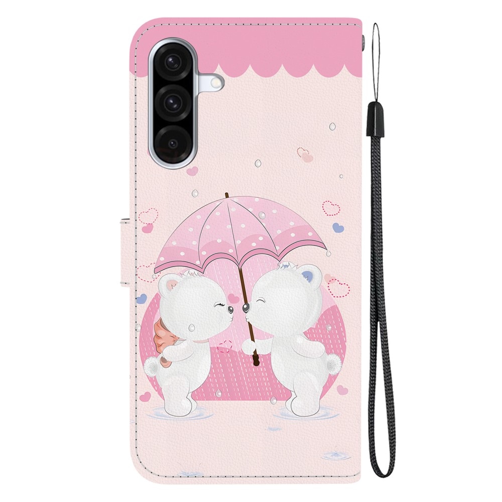 Sokoldalú könyvtáska Samsung Galaxy A36 5G/A56 5G - mackókhoz