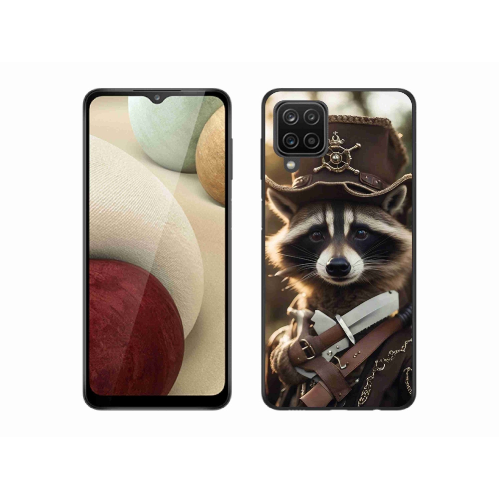 Zselés borítás mmCase Samsung Galaxy A12 készülékhez - mosómedve egyenruhában