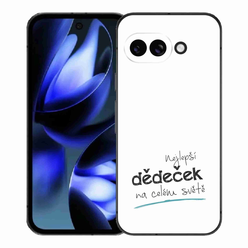 Gél borító mmCase a Google Pixel 9a - a legjobb nagypapa 3 fehér háttérrel