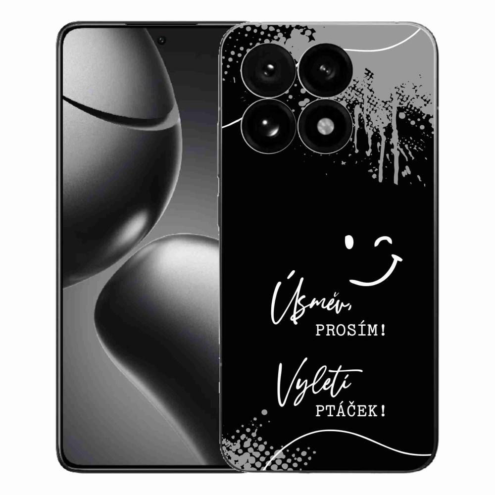 Gél borító mmCase a Xiaomi 15T-hez - vicces szöveg 4 fekete háttérrel