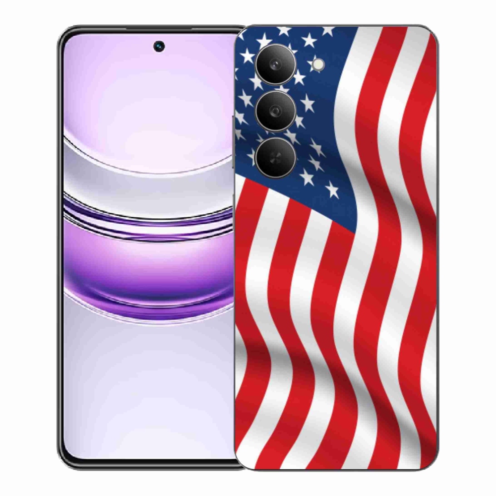 Gél borító mmCase a Realme 14x 5G készülékhez - amerikai zászló