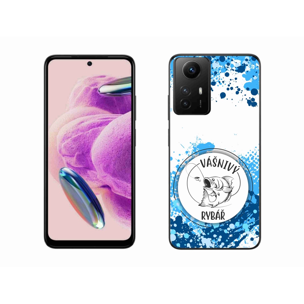 Gél borító mmCase a Xiaomi Redmi Note 12S-hez - szenvedélyes halász fehér háttérrel