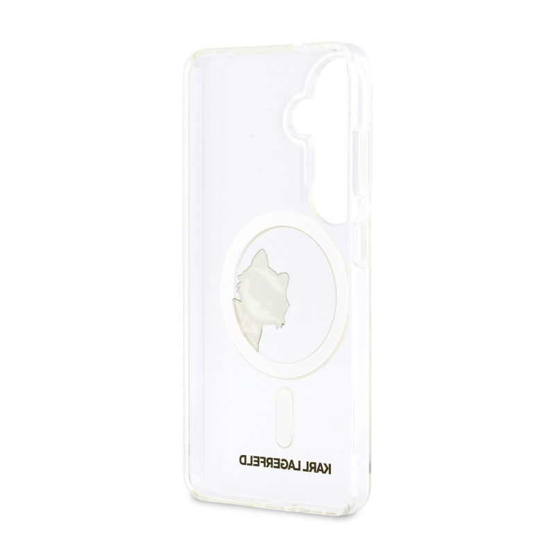 Karl Lagerfeld IML Choupette Peekaboo Logo mágneses hátlap a Samsung Galaxy S26+ átlátszóhoz