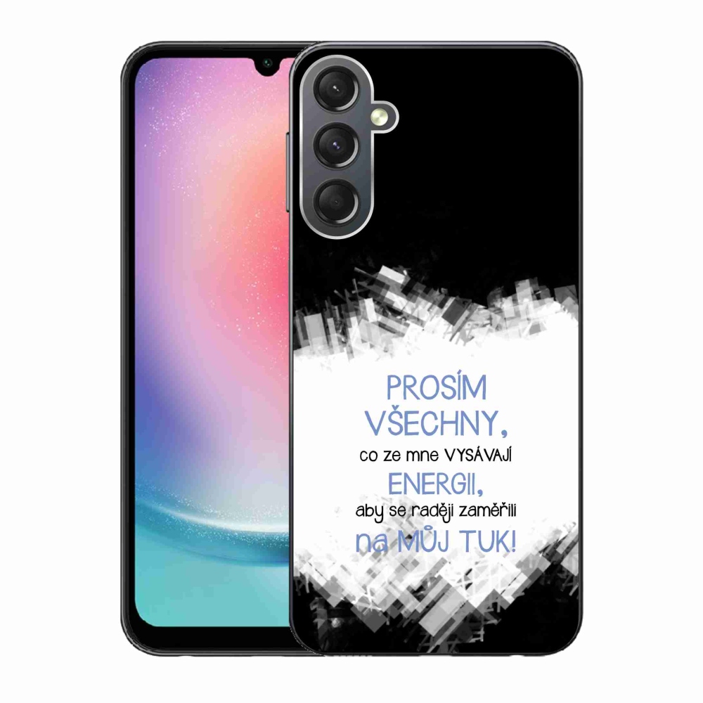 Gél borító mmCase Samsung Galaxy A24 - vicces szöveg 1 kék