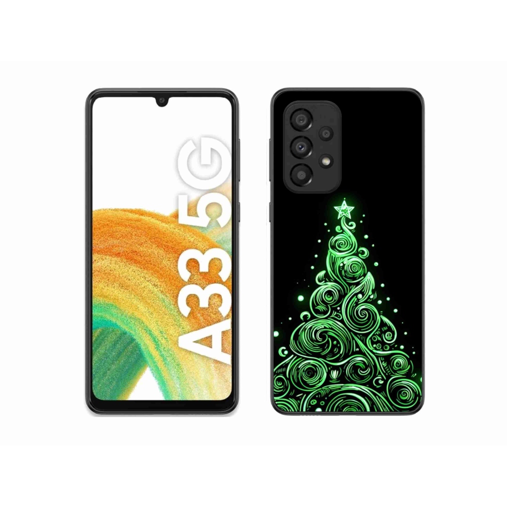 Gél borítás mmCase Samsung Galaxy A33 5G - neon karácsonyfa 3