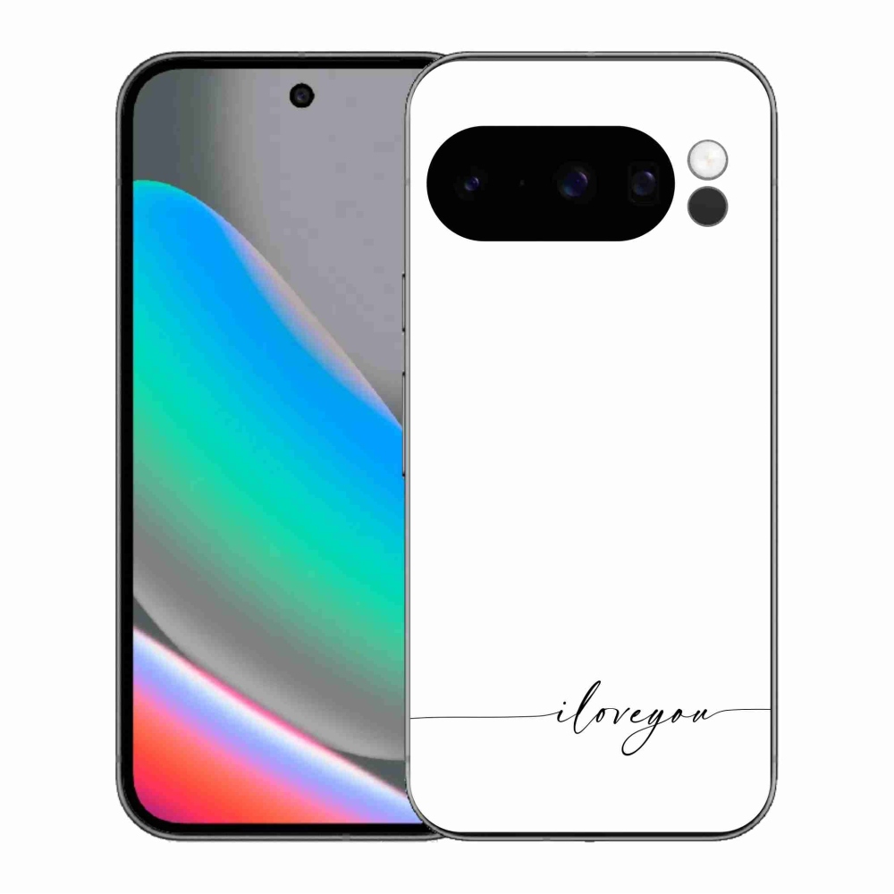 Gél borítás mmCase a Google Pixel 10 Pro számára - Szeretlek fehér háttérrel