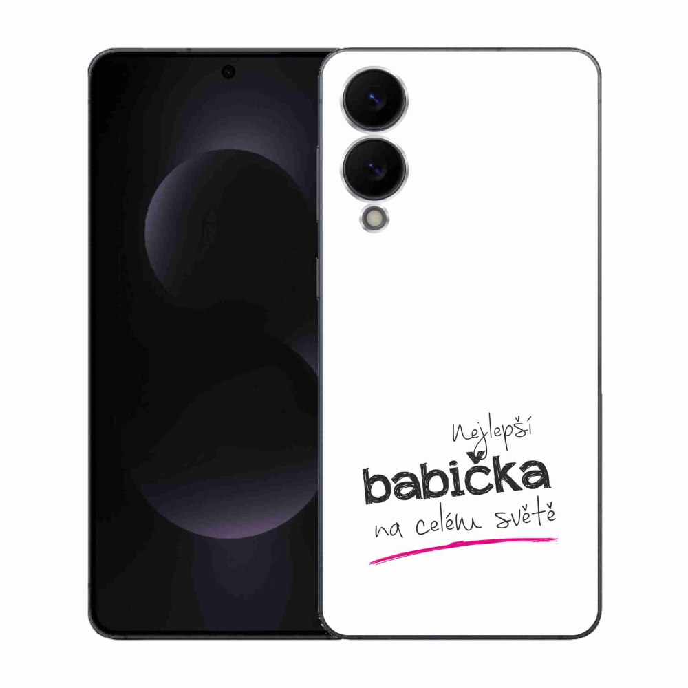 Gél borító mmCase Samsung Galaxy S25 Edge - a legjobb nagymama 4 fehér háttérrel