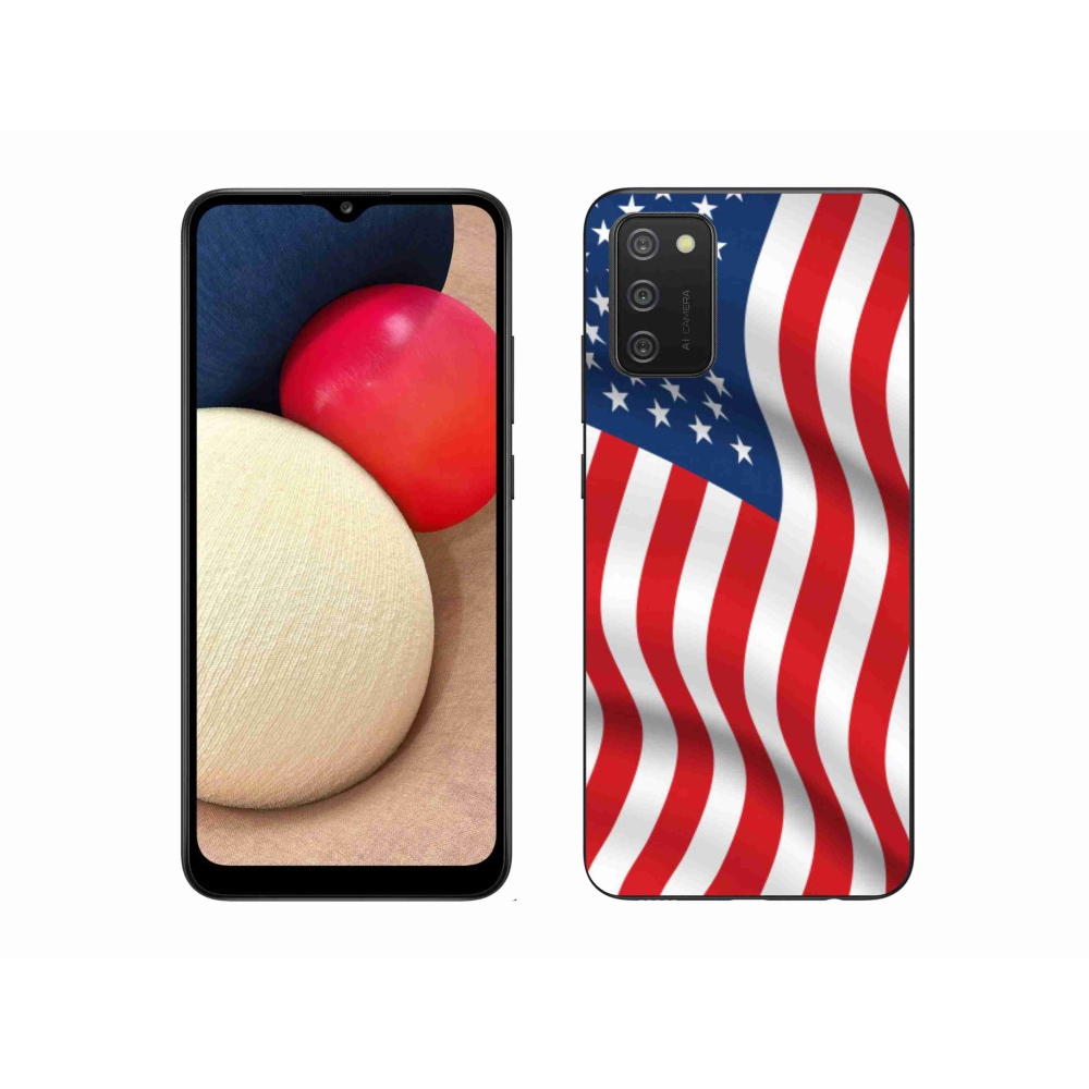 Zselés borítás mmCase mobiltelefonhoz Samsung Galaxy A02s (164.2x75.9x9.1mm) - US zászló