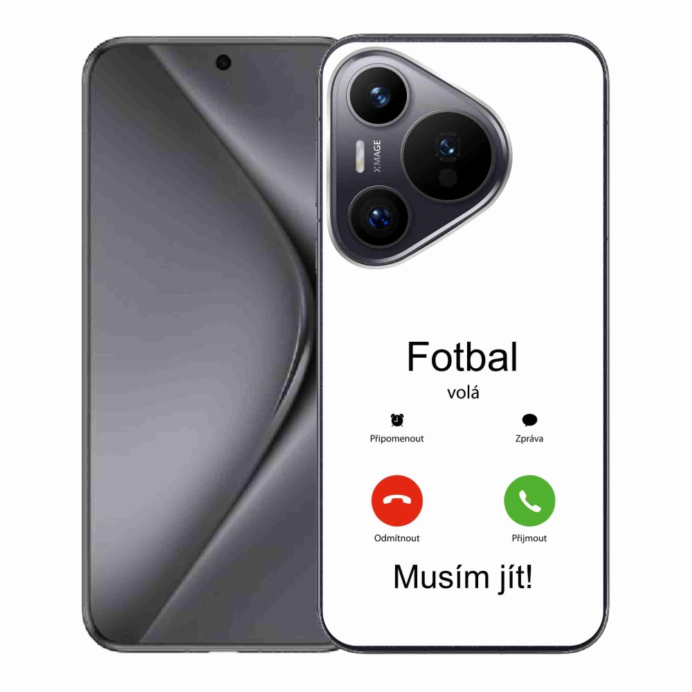 Gél borító mmCase a Huawei Pura 70 - futball hívások fehér háttérrel