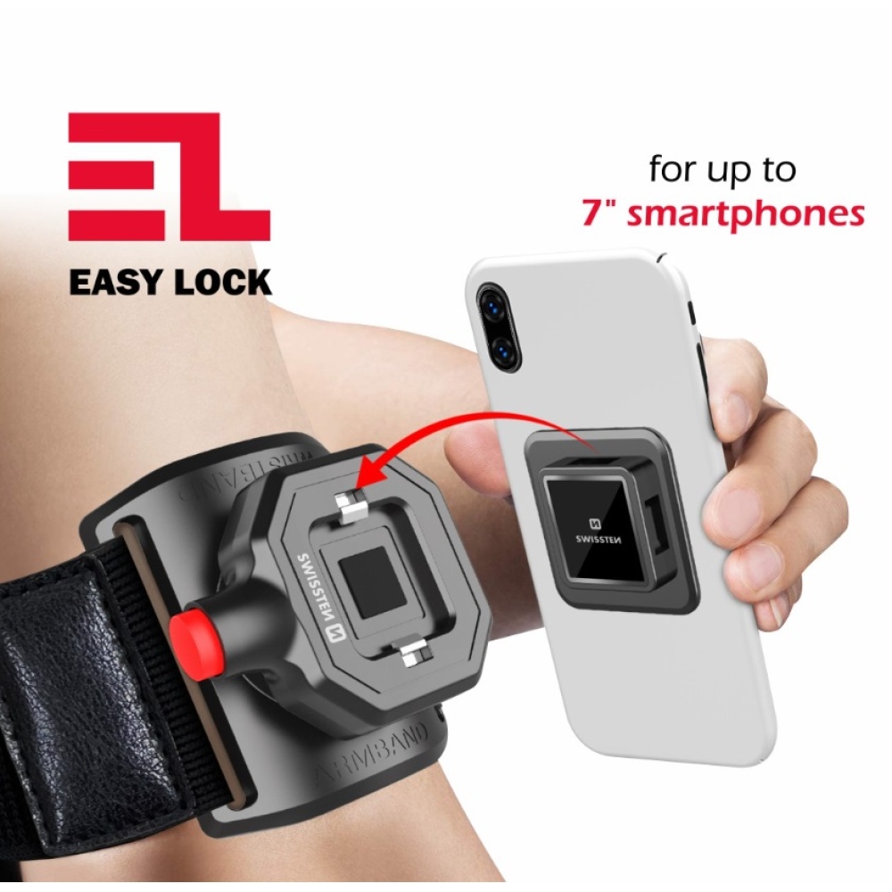 Swissten Easy Lock kézitáska - Fekete