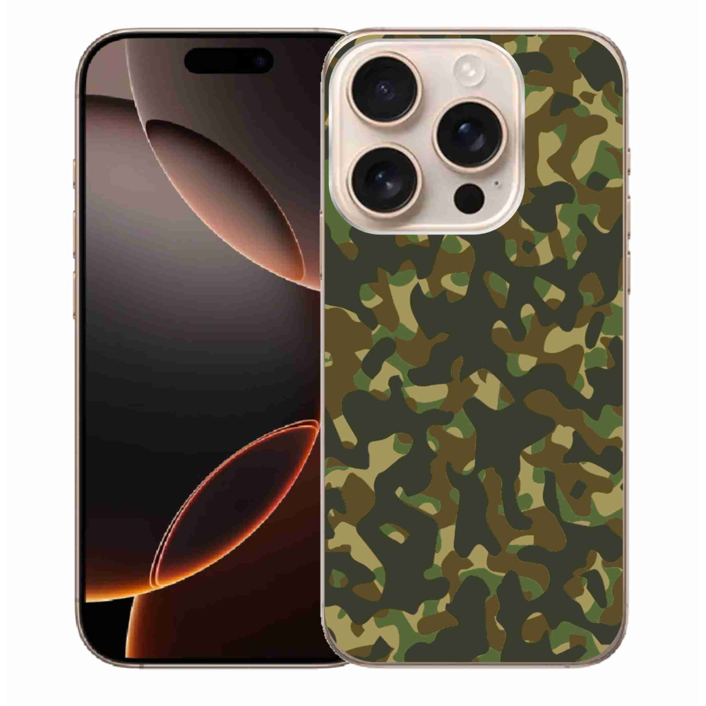 Zselés borítás mmCase iPhone 16 Pro Max készülékhez - terepszínű minta 1