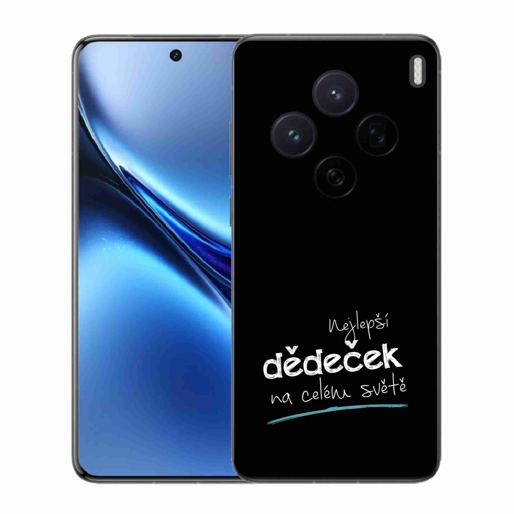 Gélburkolat mmCase a Vivo X200 5G-n - a legjobb nagypapa 3 fekete háttérrel