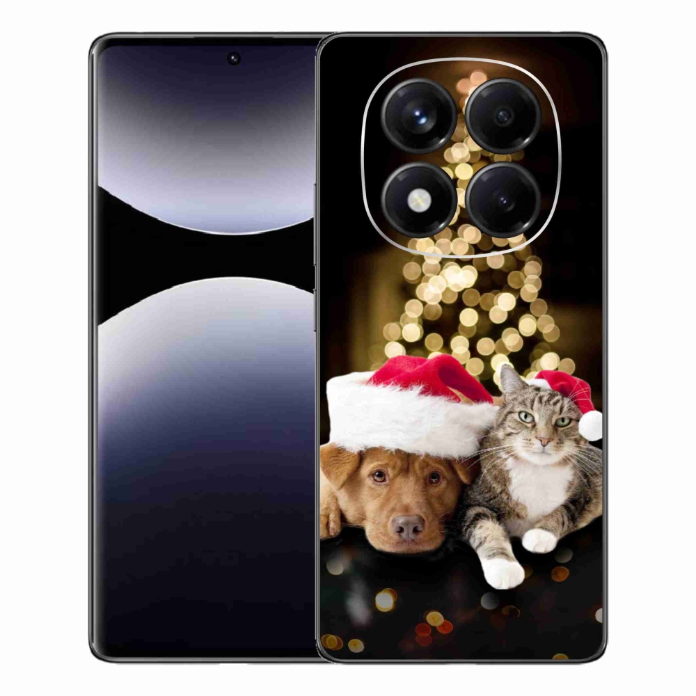 Gél borítás mmCase a Xiaomi Redmi Note 14 Pro számára - Karácsonyi kutya és macska
