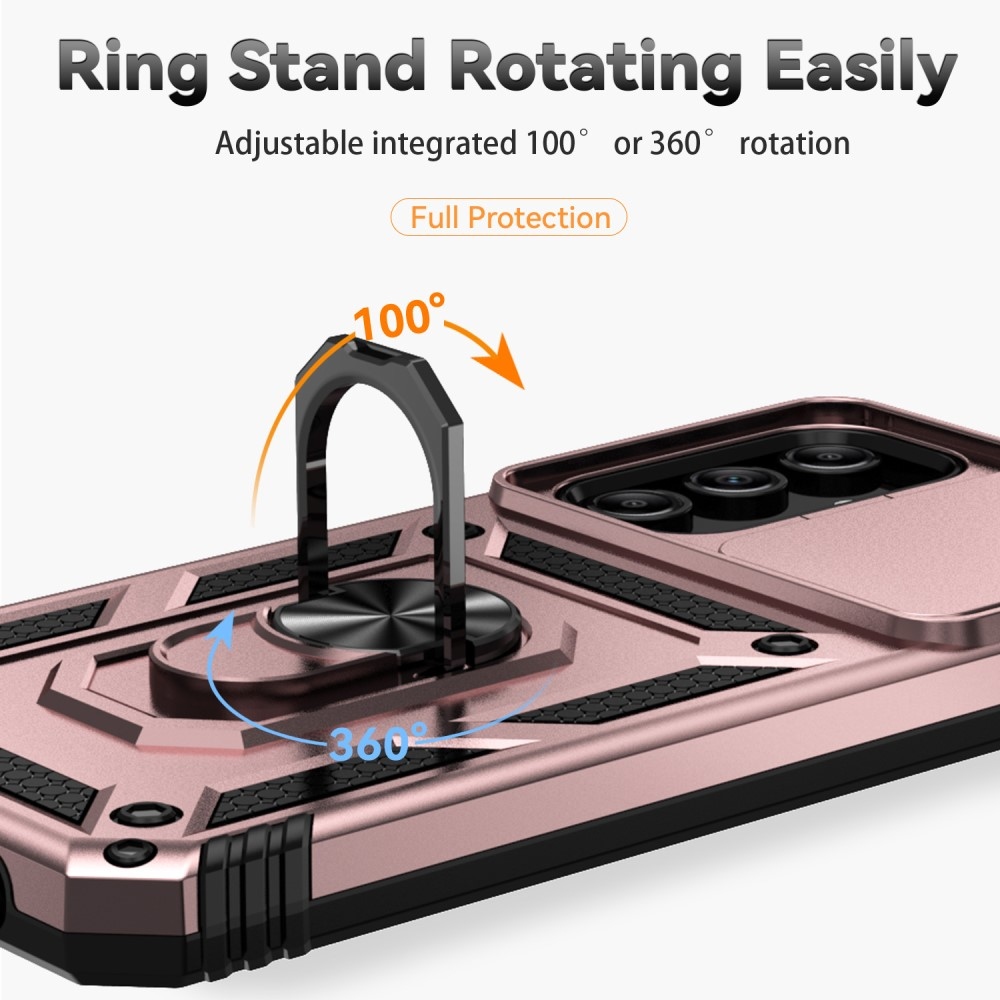 Csúszásálló hibrid borítás Samsung Galaxy A55 5G készülékhez - rózsaarany