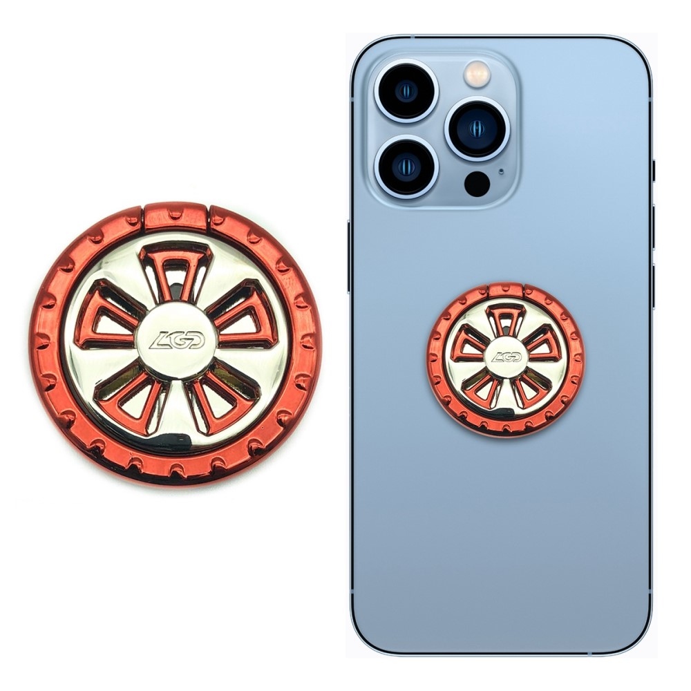 LGD ujjtartó mobiltelefonhoz - ezüst/piros