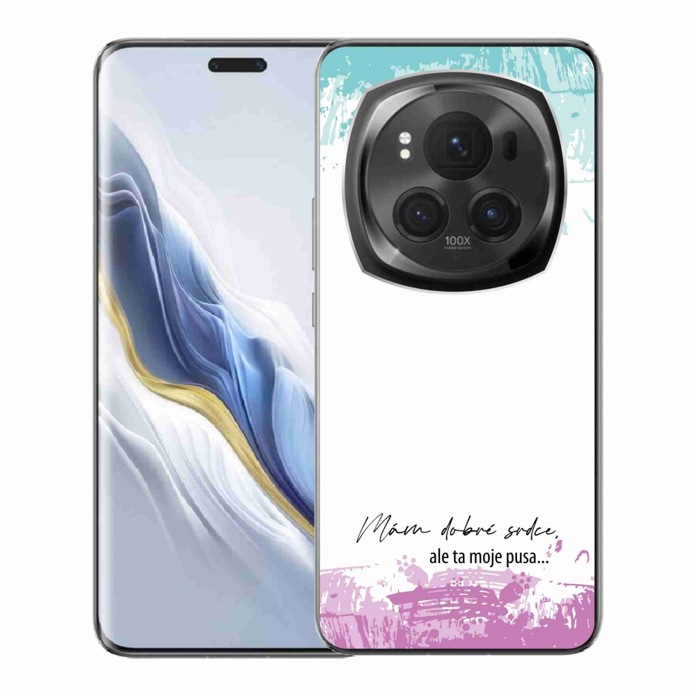 Gél borító mmCase a Honor Magic 6 Pro 5G készülékhez - vicces szöveg 3 fehér háttérrel