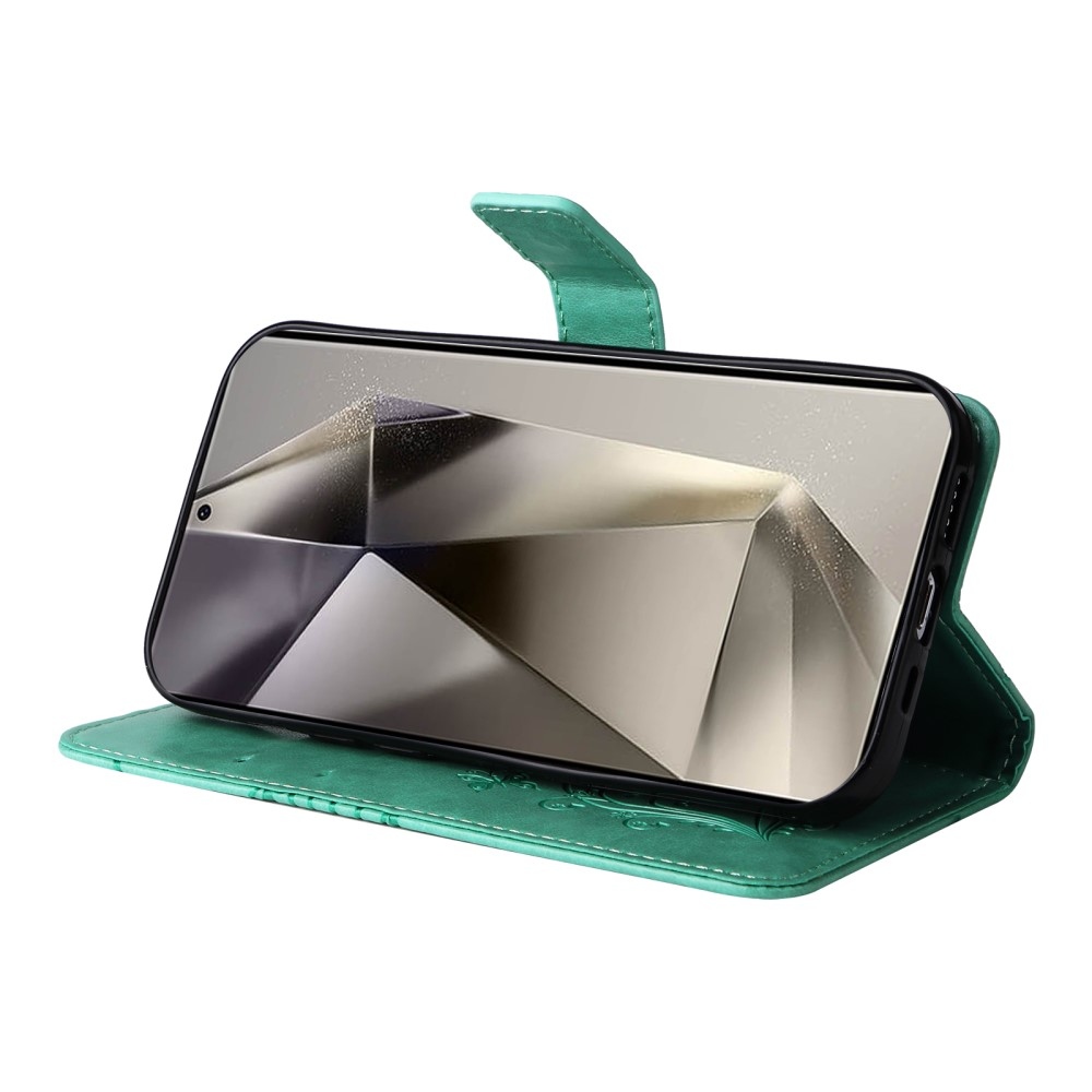 Nagy pillangó könyv tok Samsung Galaxy S25 Ultra készülékhez - teáskék színű